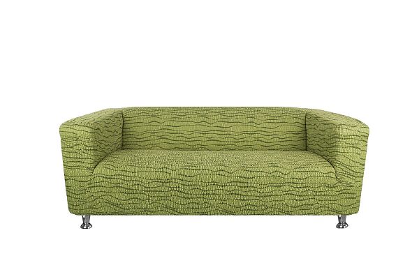 Чехол на 2-ух местный диван "Тела" Ракушка Ридже зеленый